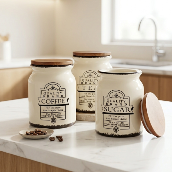 Porcelain Jar Set - 3 Pcs